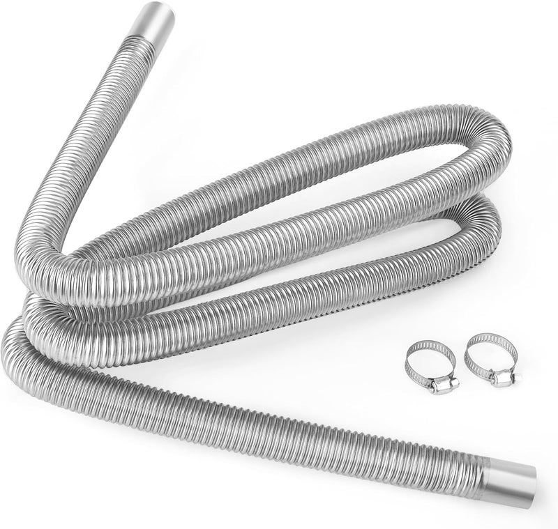 UCandy 1" Stainless Steel Exhaust Hose, Fuel Tank Diesel Gas Vent Hose,78.7" Flexible Exhaust Tubing Diesel Heater Exhaust Pipe, 1" Inner Diameter Air Heater Exhaust Pipe (2M) - Image 1